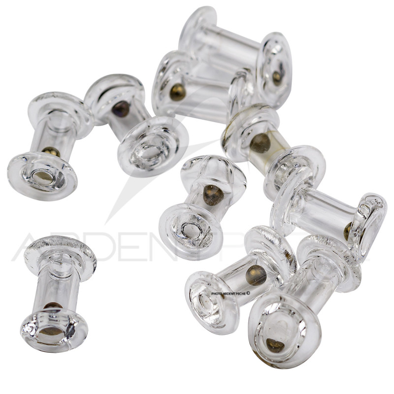 Flat end eye Glass Rattles