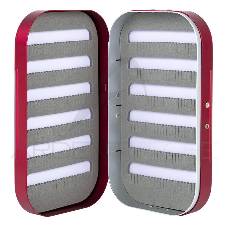 Boite à mouches ARDENT PECHE aluminium AP282 rouge