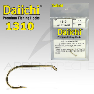 Hameçon mouche DAIICHI 1310 Tige courte - émergeantes & noyées - Ardent Fly Fishing