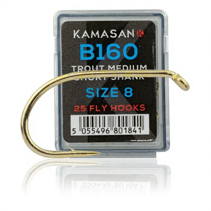 25x Kamasan B160 Streamer Hooks – Sizes 6/8/10/12/14/16, Anelos Fly, River Trout Fishing