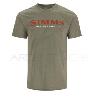 Tee shirt SIMMS Logo Orange/Military Heather