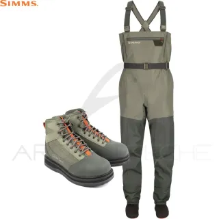 Pack waders et chaussures feutre Simms Tributary - pêchez en toute liberté - Ardent Fly Fishing