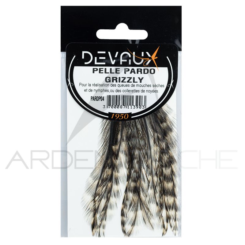 Plumes DEVAUX Pelle Pardo Grizzly