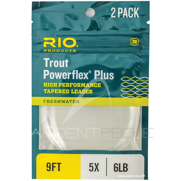 Bas de ligne RIO Powerflex Plus  (Pack de 2)  9´ (2,70m)