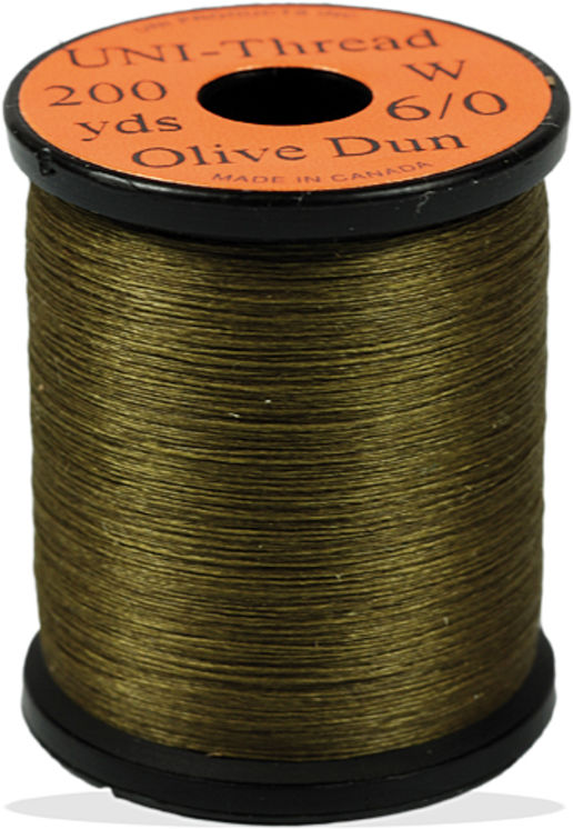 Fils de montage Uni-thread 8/0 olive dun