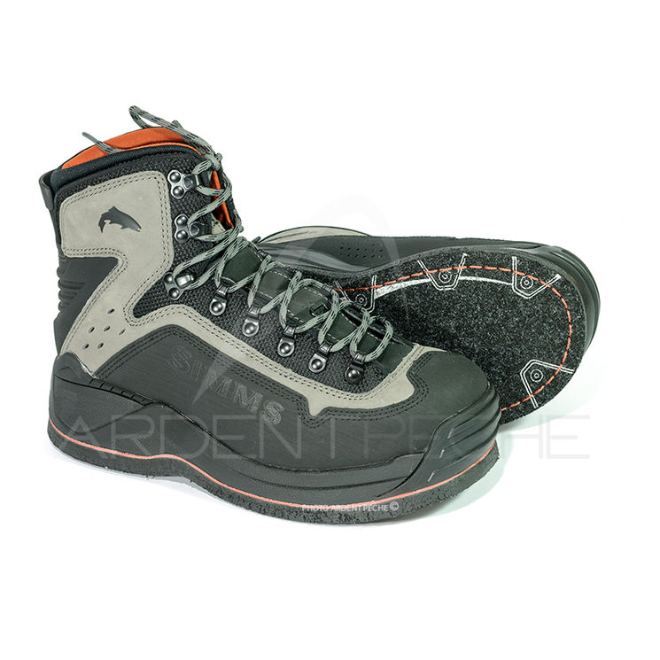Chaussures de wading SIMMS G3 Guide Boot Feutre Steel Grey