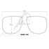 Clip lunettes COCOONS polarisants carré FLIP-UP Silver