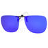Clip lunettes COCOONS polarisants carré FLIP-UP Blue Mirror