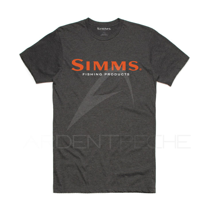 Tee shirt SIMMS Logo Charcoal Heather