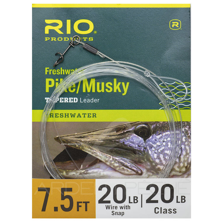 Bas de ligne RIO brochet PIKE/MUSKY II avec agrafe 15lb