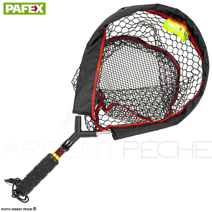 Epuisette PAFEX Flynet manche carbone rouge mousse