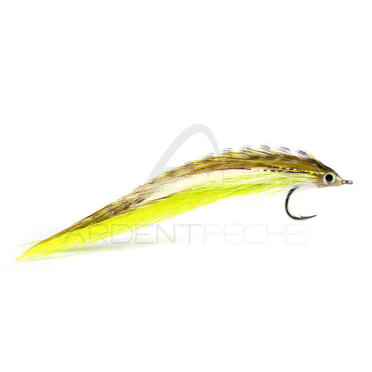 Mouche STS Truite de mer candy grizzly/jaune/chartreuse