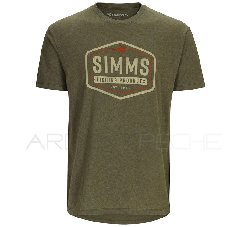 Tee shirt SIMMS Fly Patch T-Shirt Military Heather