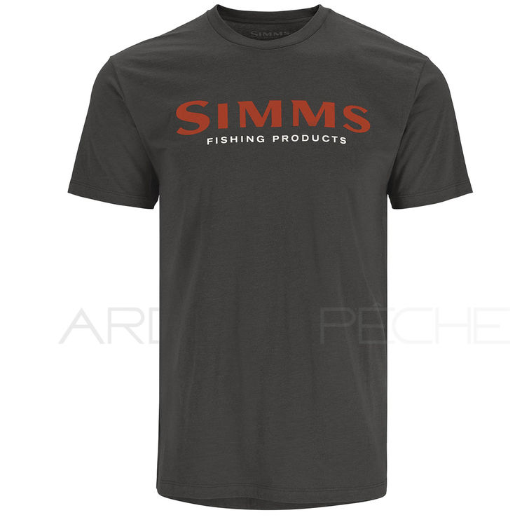Tee shirt SIMMS Logo T-shirt Simms Orange/Charcoal Heather