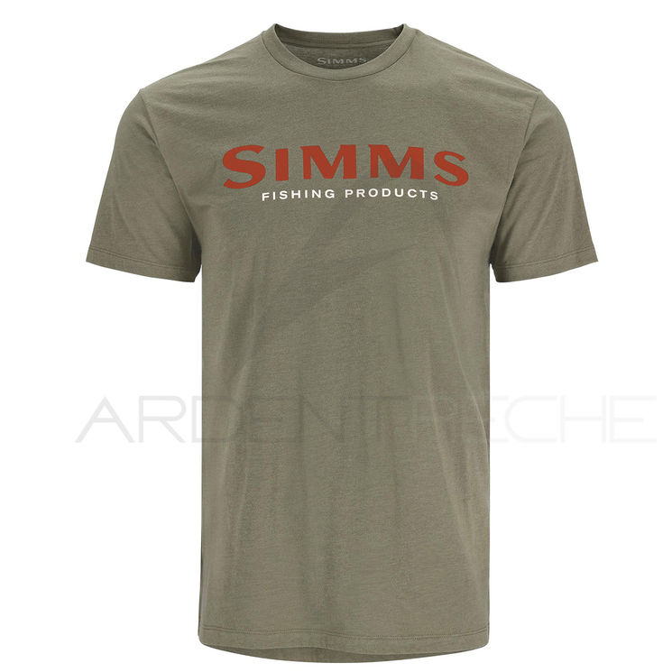 Tee shirt SIMMS Logo T-shirt Simms Orange/Military Heather