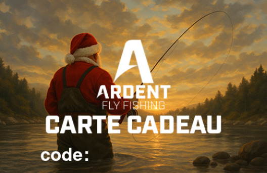 Carte cadeau ardent fly fishing Noël